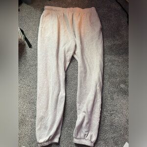 PINK Victorias Secret white light grey sweatpants Size XL